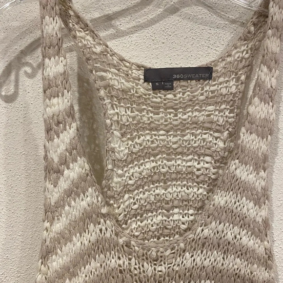 360 Sweater Striped Tank Top Size Small EUC - Picture 3 of 4